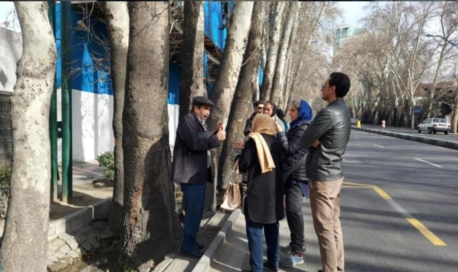 پایش درختان چنار خیابان ولیعصر